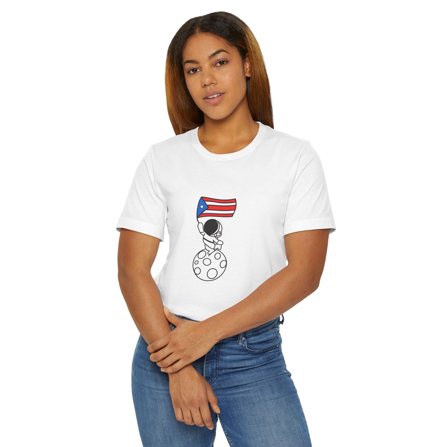 Astronauta en la Luna Unisex Jersey