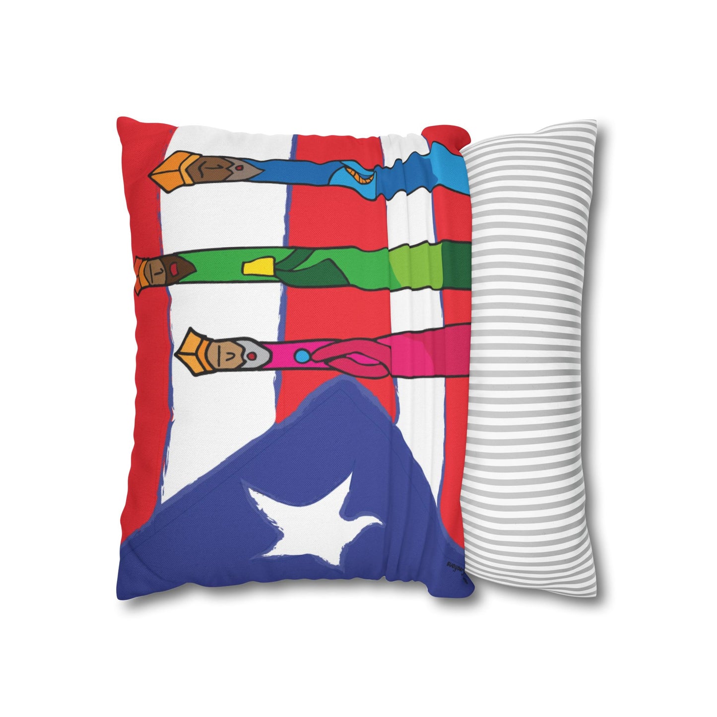Square Pillowcase - Puerto Rico Three Kings Tradition - Vivid Colors